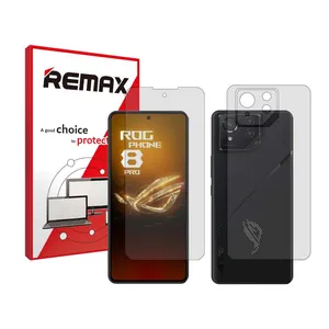 Remax Resistant model transparent screen protector suitable for Asus ROG Phone 8 Pro mobile phone along with the back protector