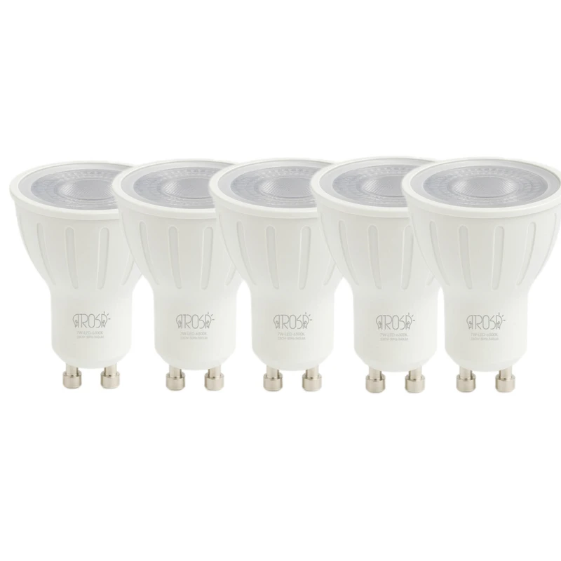 لامپ ال ای دی 7 وات آتروسا مدل هالوژنی پایه GU10 مجموعه 5 عددی