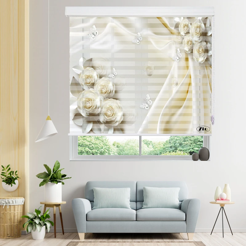 پرده زبرا زیو مدل 3D-1053 سایز 150x200 سانتی متر