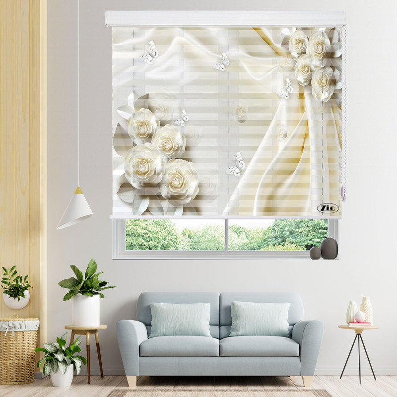 پرده زبرا زیو مدل 3D-1053 سایز 200x200 سانتی متر