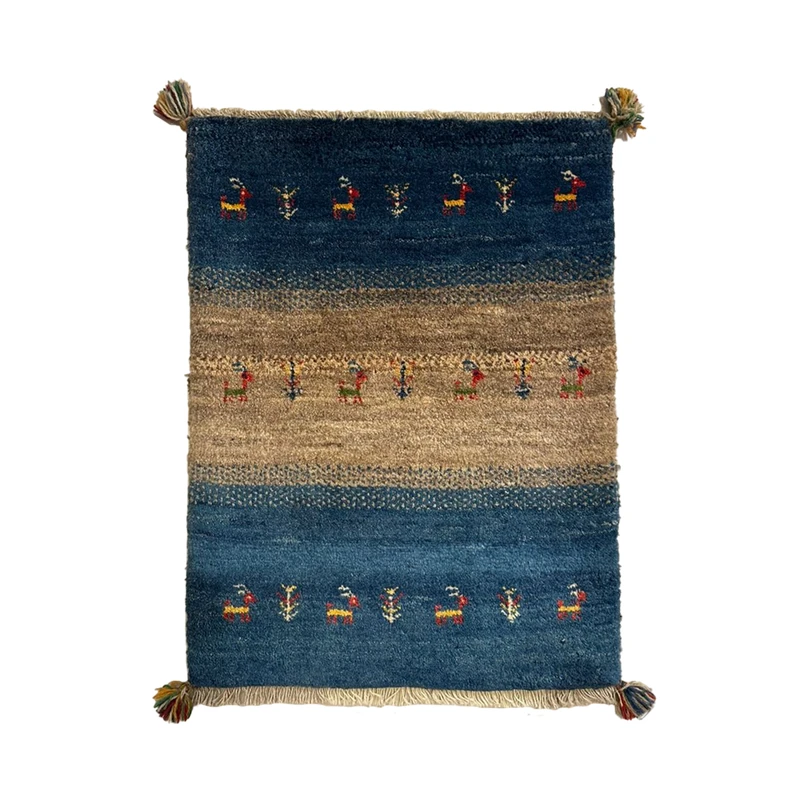 گبه فرش دستباف نیم متری مدل بافت قشقای شیراز کد NKP-sgp7