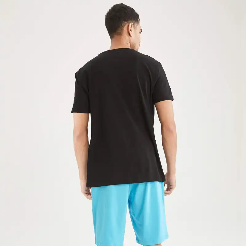 ست تی شرت و شلوارک مردانه دفکتو مدل 6702BK27