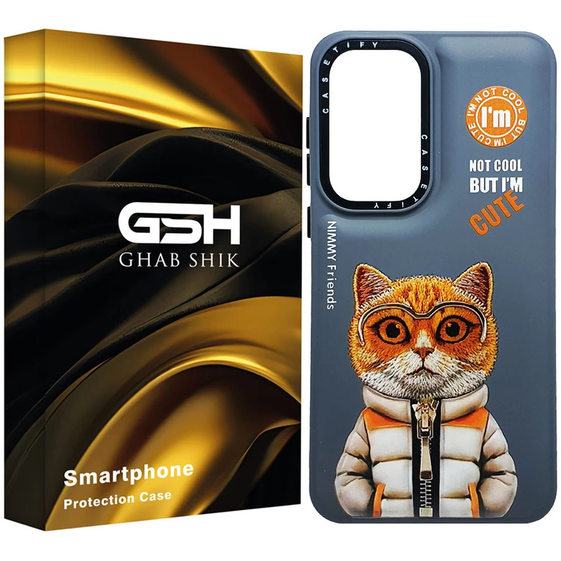 کاور قاب شیک مدل سیلیکونی طرح پوفی مناسب برای گوشی موبایل سامسونگ Galaxy A35 / A35 5G / A55 / A55 5G