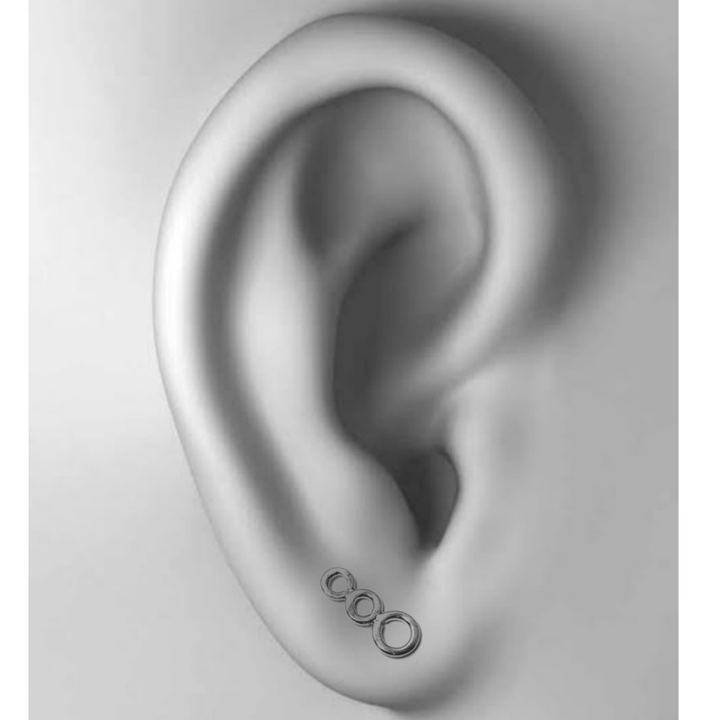 گوشواره نقره زنانه مدل دایره کد G005