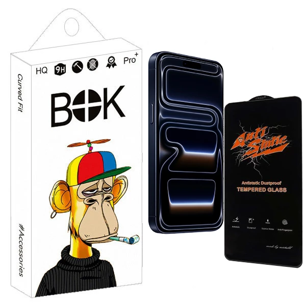 محافظ صفحه نمایش انتی‌استاتیک بوک مدل Forta مناسب برای گوشی موبایل اپل Iphone 17 pro Max