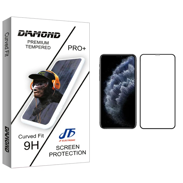 محافظ صفحه نمایش سرامیکی جی اف مدل Diamond glass مناسب برای گوشی موبایل اپل iPhone 11