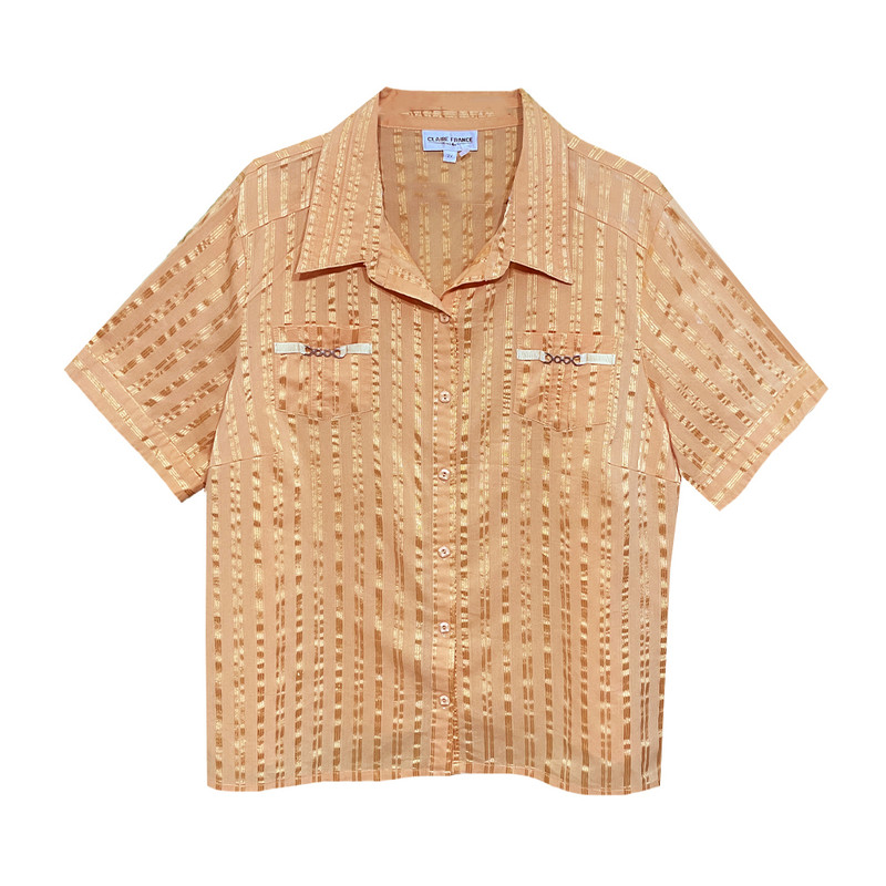 شومیز آستین کوتاه یقه برگردان زنانه مدل 3813