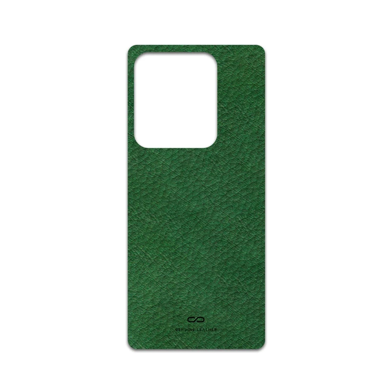 برچسب پوششی ماهوت مدل Green-Leather مناسب برای گوشی موبایل شیائومی Redmi Note 14S