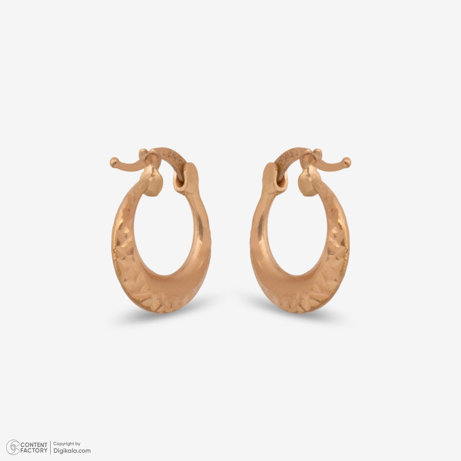 گوشواره کلیپسی طلا 18 عیار زنانه حافا گلد مدل e014 -  - 5