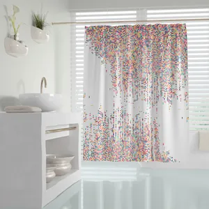 پرده حمام دلفین مدل Dotted سایز 180x200سانتی متر
