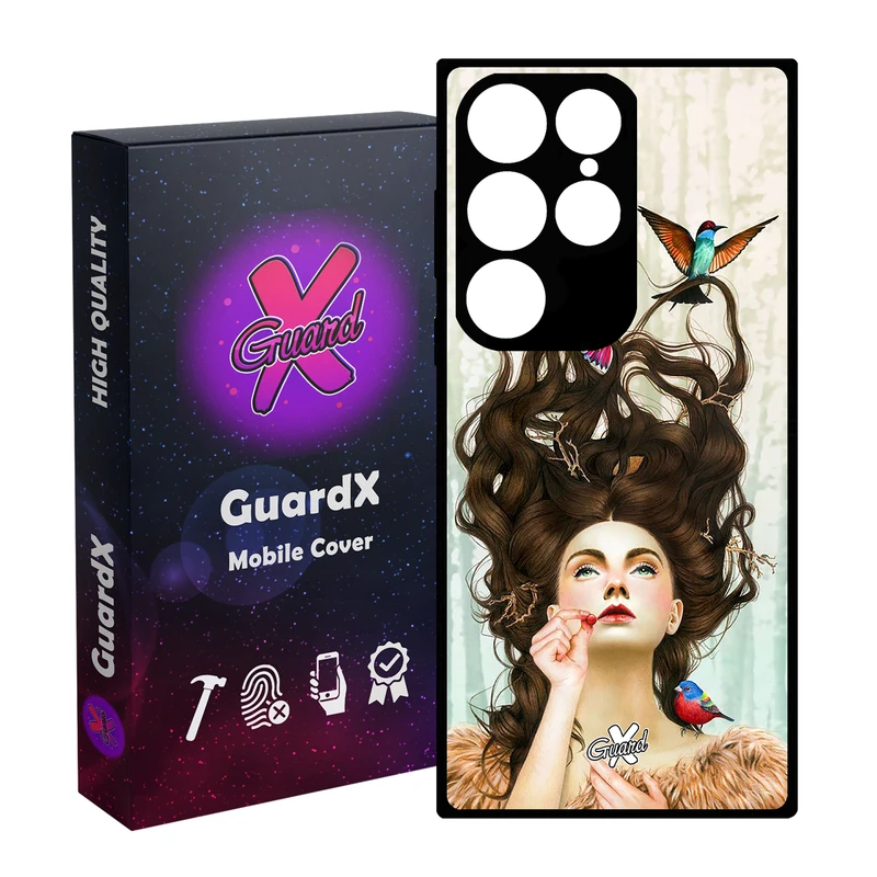 کاور گارد ایکس طرح Girl مدل Glass10290 مناسب برای گوشی موبایل سامسونگ Galaxy S24 Ultra