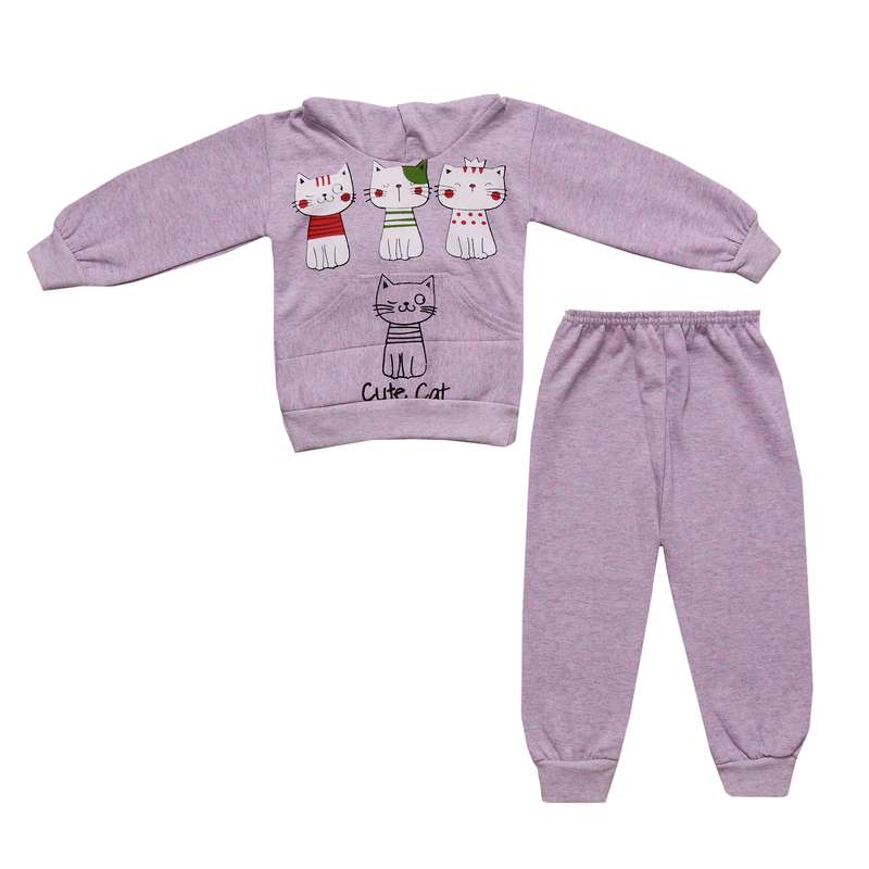 ست هودی و شلوار پسرانه مدل RZ-TT99041-SET-GOR-BAN رنگ بنفش