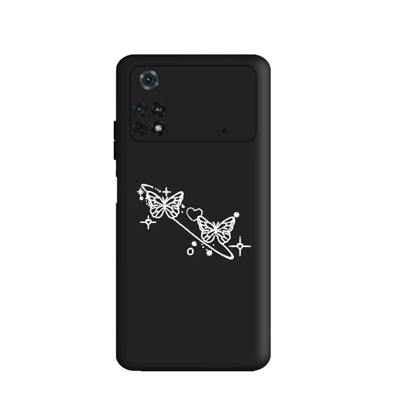کاور قاب گارد طرح پروانه ای کد s8832 مناسب برای گوشی موبایل شیائومی Poco M4 Pro 4G