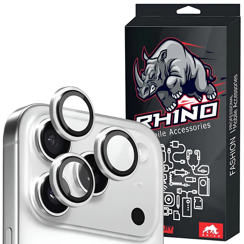 محافظ لنز دوربین شیشه‌ای راینو مدل R-Ring مناسب برای گوشی موبایل اپل iPhone 17 Pro / 17 Pro Max