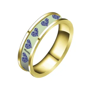 انگشتر ناکسیگو مدل شب تاب طرح قلب کد RT15375