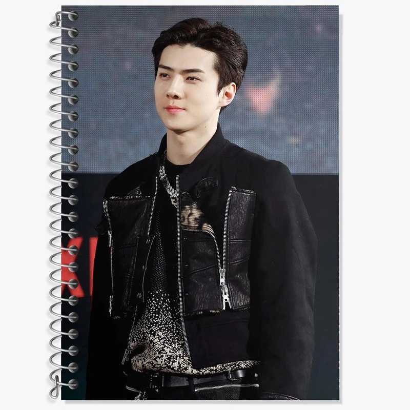 دفتر زبان 50 برگ خندالو مدل سه خط طرح سهون گروه اکسو EXO کد 13469