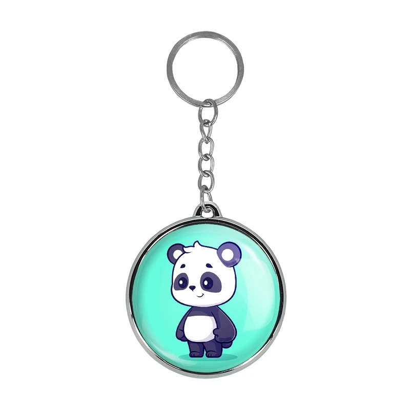 جاکلیدی خندالو طرح حیوانات بامزه پاندا مدل دوطرفه کد 2971129712