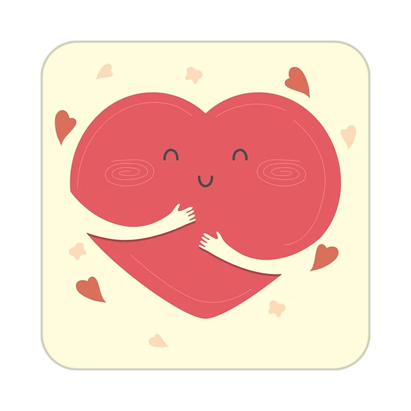 زیر لیوانی کاکتی طرح عاشقانه مدل mp38702