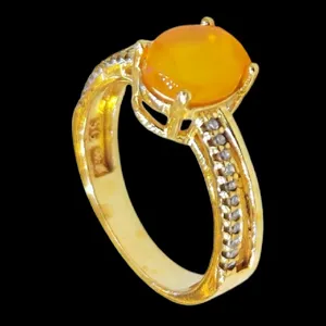 انگشتر زنانه مدل سنگ عقیق یمنی کد ۶۶۰۷