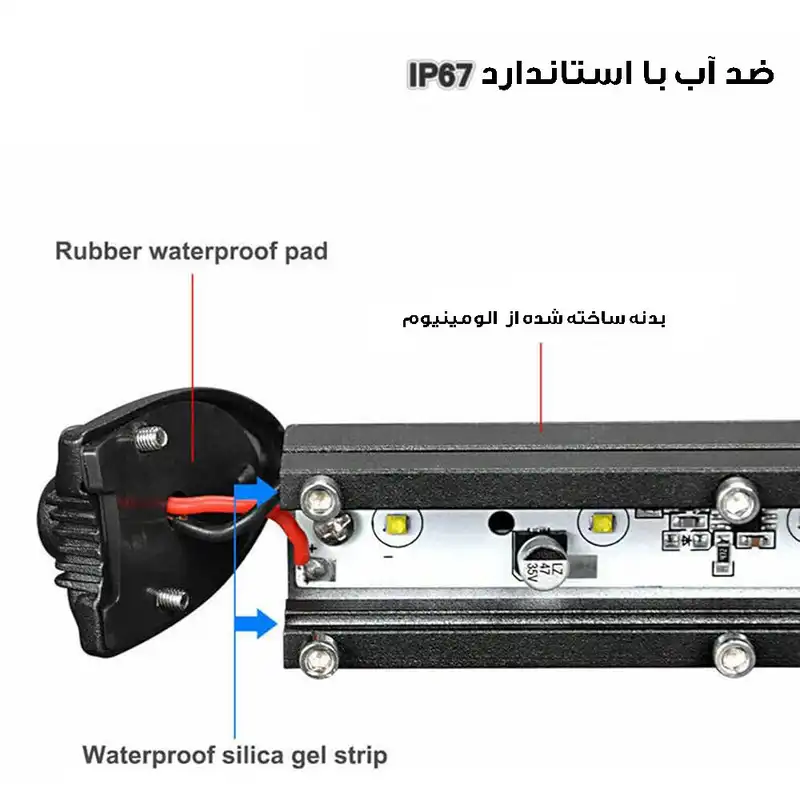 پروژکتور آفرودی مدل لایت بار کد 36W-34CM