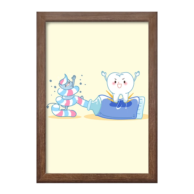 تابلو خندالو طرح دندان و دندان پزشکی کودکانه کد 36714