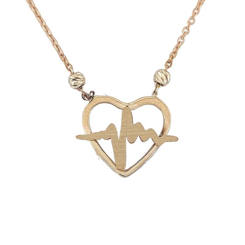 گردنبند طلا 18 عیار دخترانه طلا و جواهر سازی افرا مدل قلب 263 گردنبند طلا 18 عیار دخترانه طلا و جواهر سازی افرا مدل قلب 263