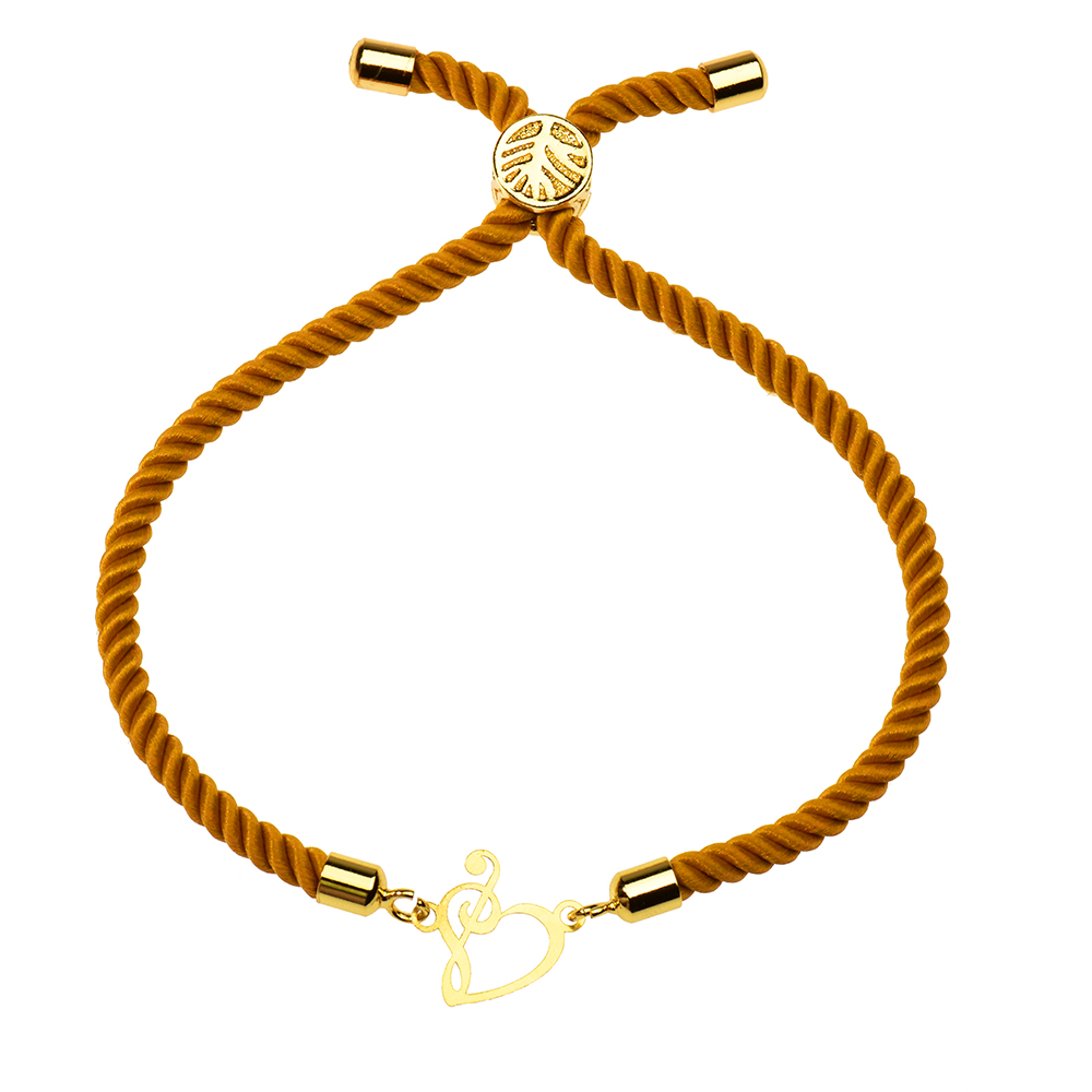 دستبند طلا 18 عیار دخترانه کرابو طرح قلب مدل Krd1054