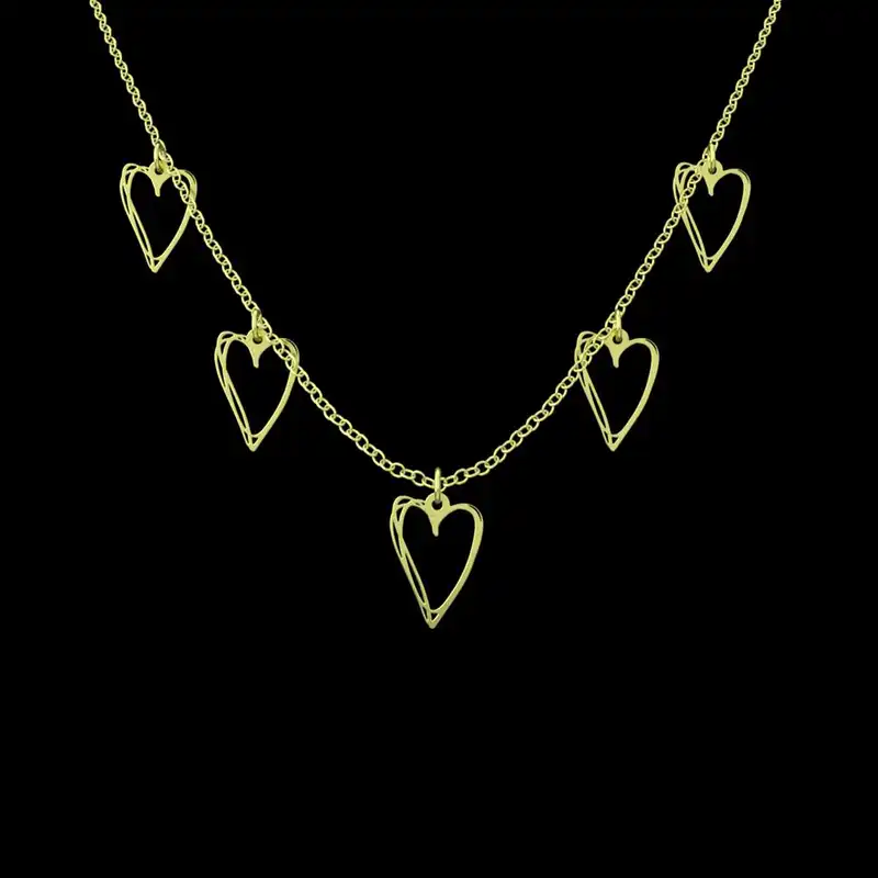 گردنبند طلا 18 عیار زنانه مدوپد مدل قلب کد RNA17811