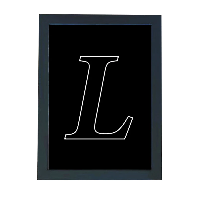 تابلو گالری چهره پرداز رخ مدل حرف L طرح عاشقانه دکوری کد Alphabet_10016