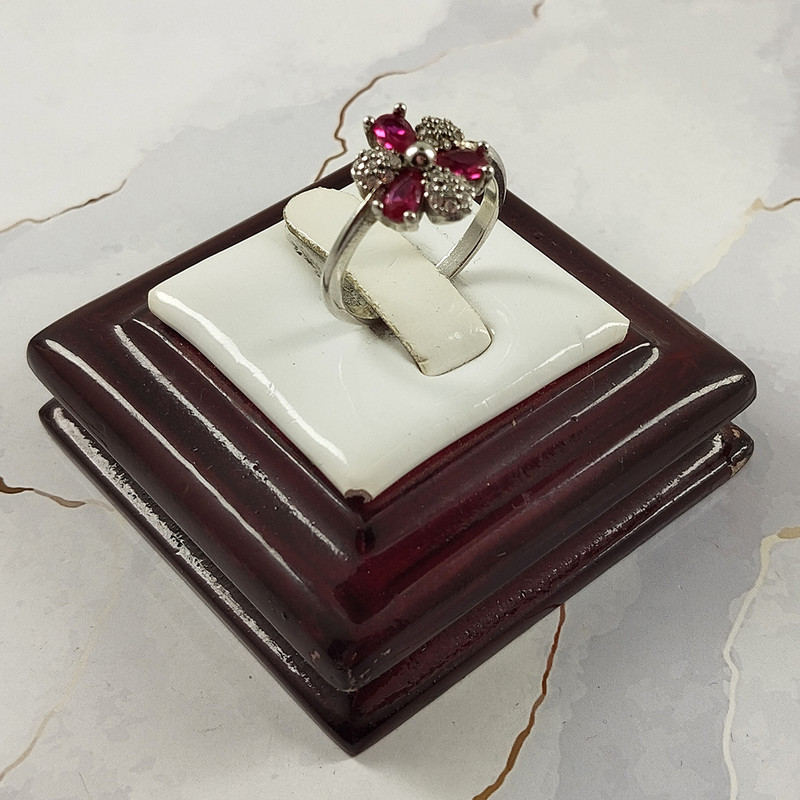 انگشتر نقره زنانه سلین کالا مدل یاقوت سرخ کد 43