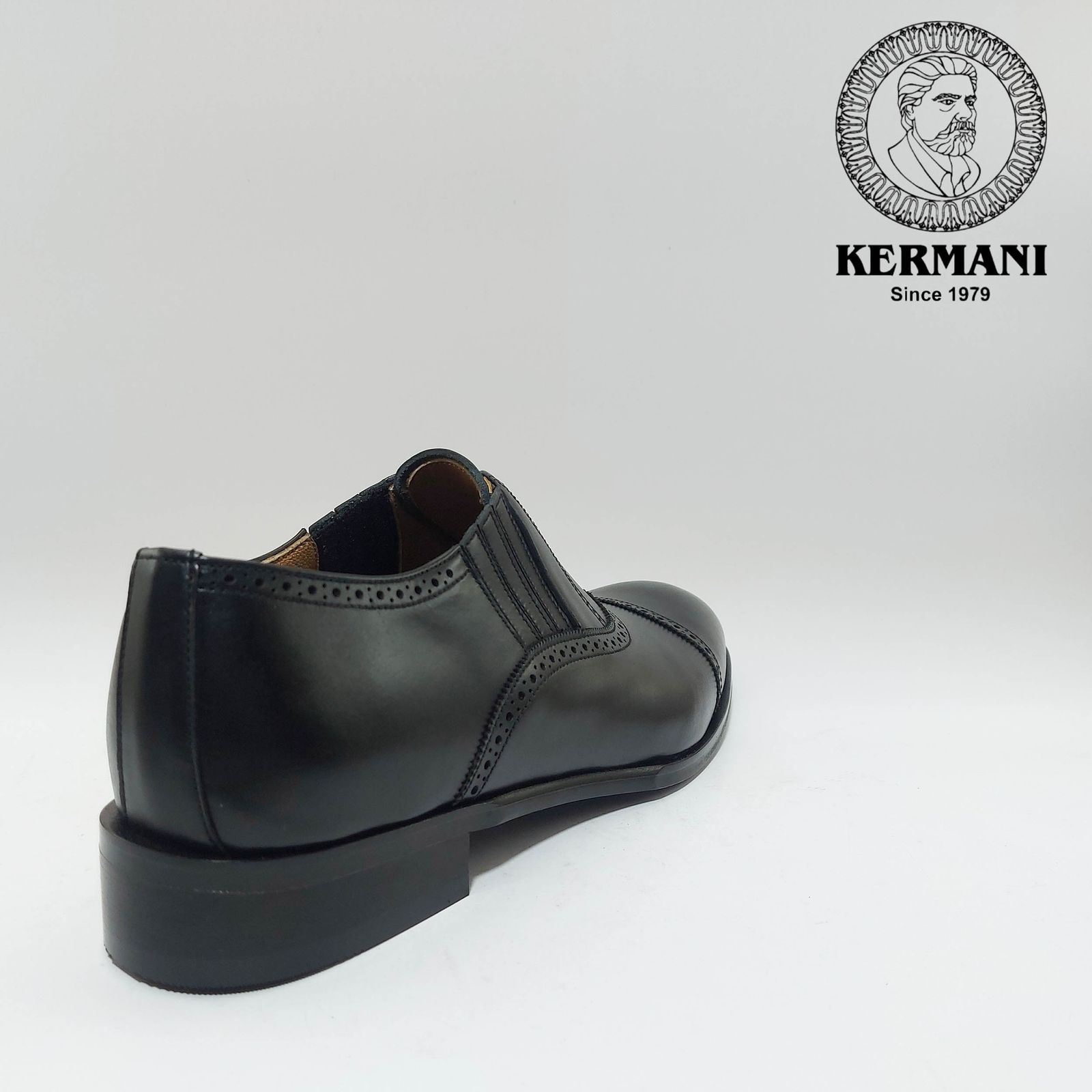 کفش مردانه کرمانی مدل چرم دستدوز طبیعی کد 1070 رنگ مشکی -  - 4