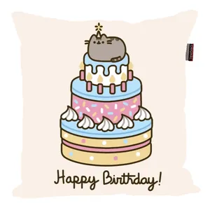 کوسن مدل گربه تبریک تولد Happy Birthday کد KO426