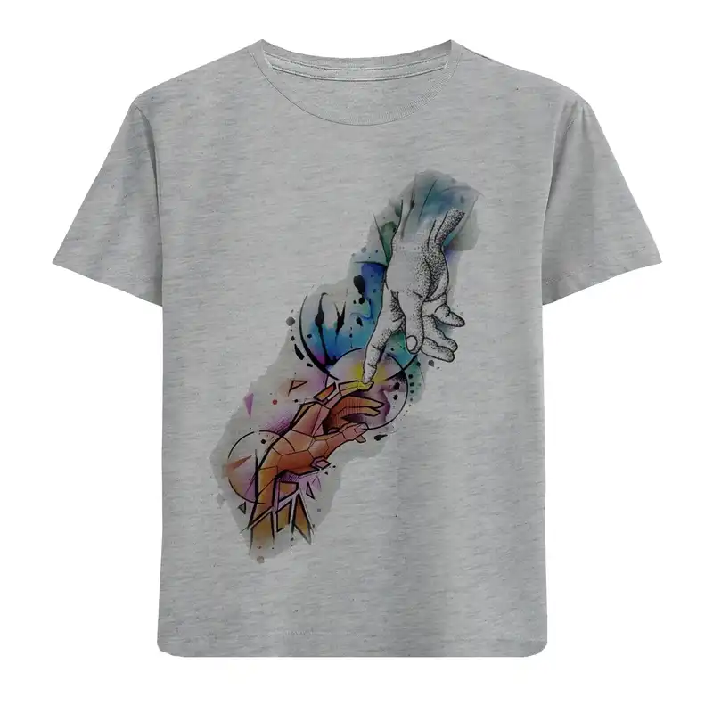 تی شرت آستین کوتاه دخترانه مدل دو دست کد N26