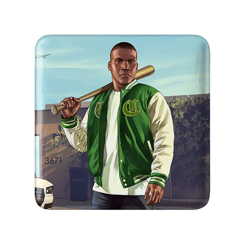 پیکسل خندالو طرح فرانکلین جی تی ای GTA مدل مربعی کد 30654