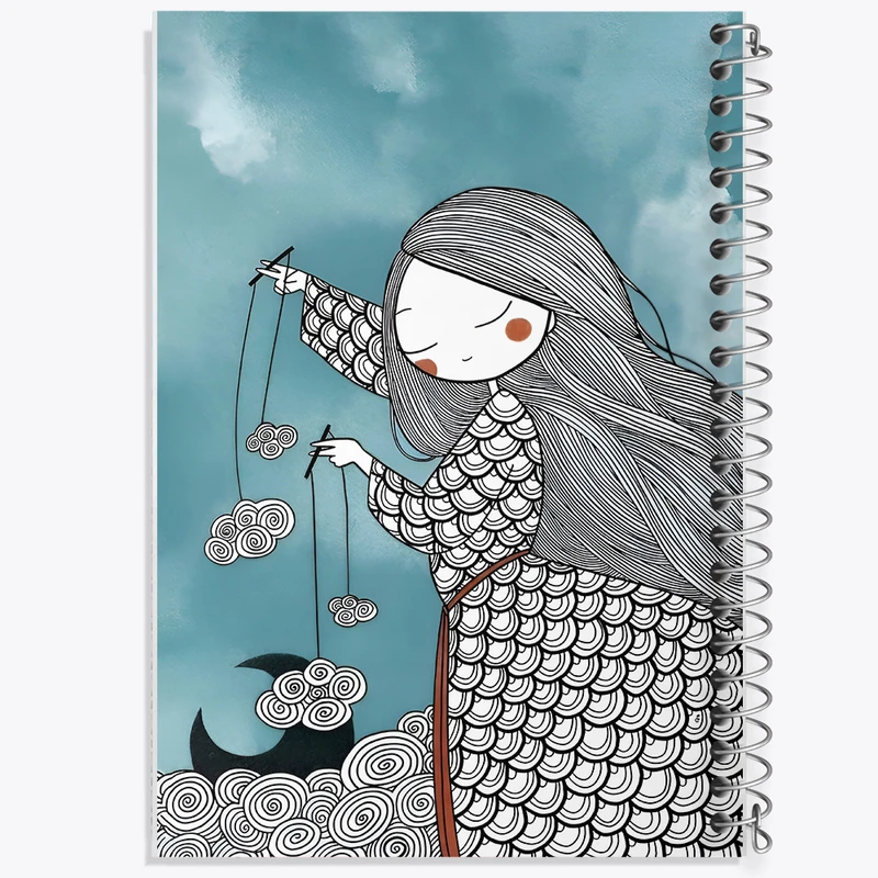 دفتر ژورنال نویسی 50 برگ خندالو مدل نقطه ای طرح دخترانه کد N3835