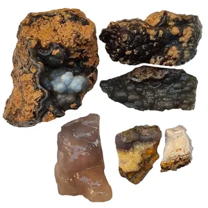 سنگ راف عقیق مدل تاولی بسته 6 عددی