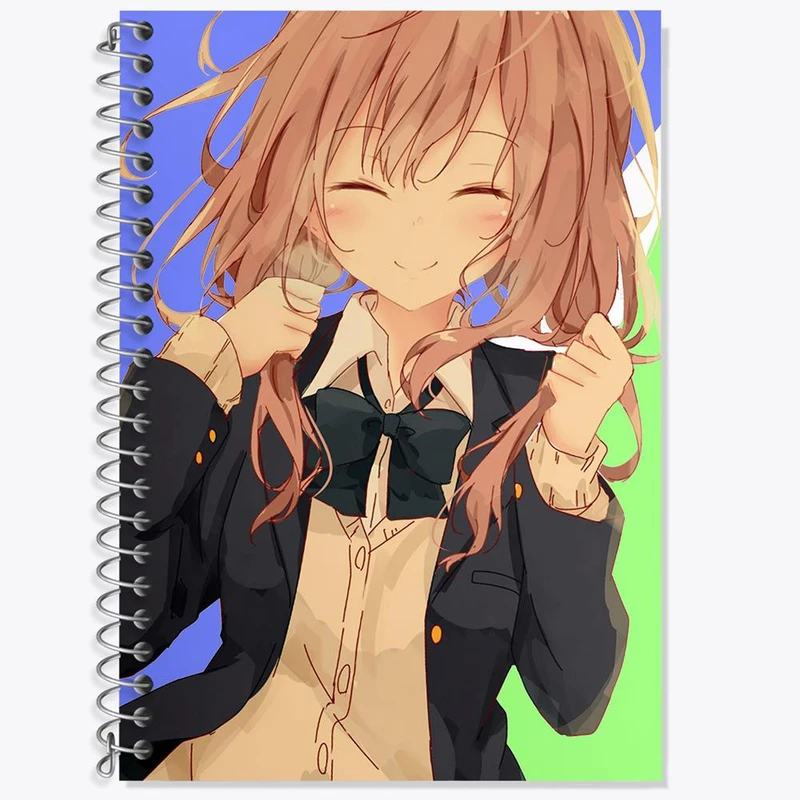 دفتر زبان 50 برگ خندالو مدل دو خط طرح شوکو نیشیمیا انیمه سایلنت ویس A Silent Voice کد 15829