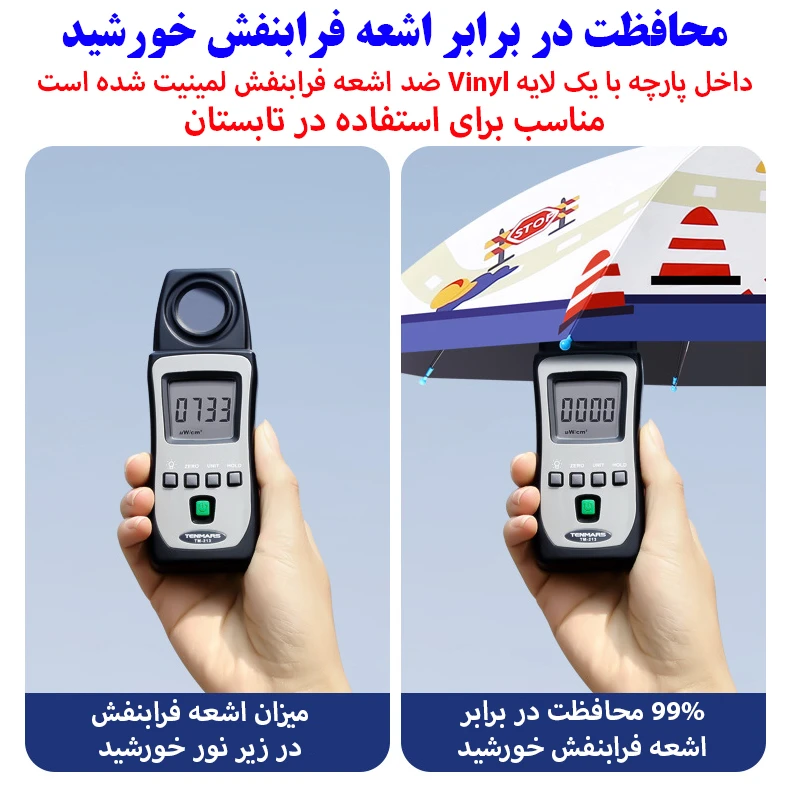 عکس شماره 6 : چتر بچگانه 8 پره مدل construction قطر 88 سانتی-متر