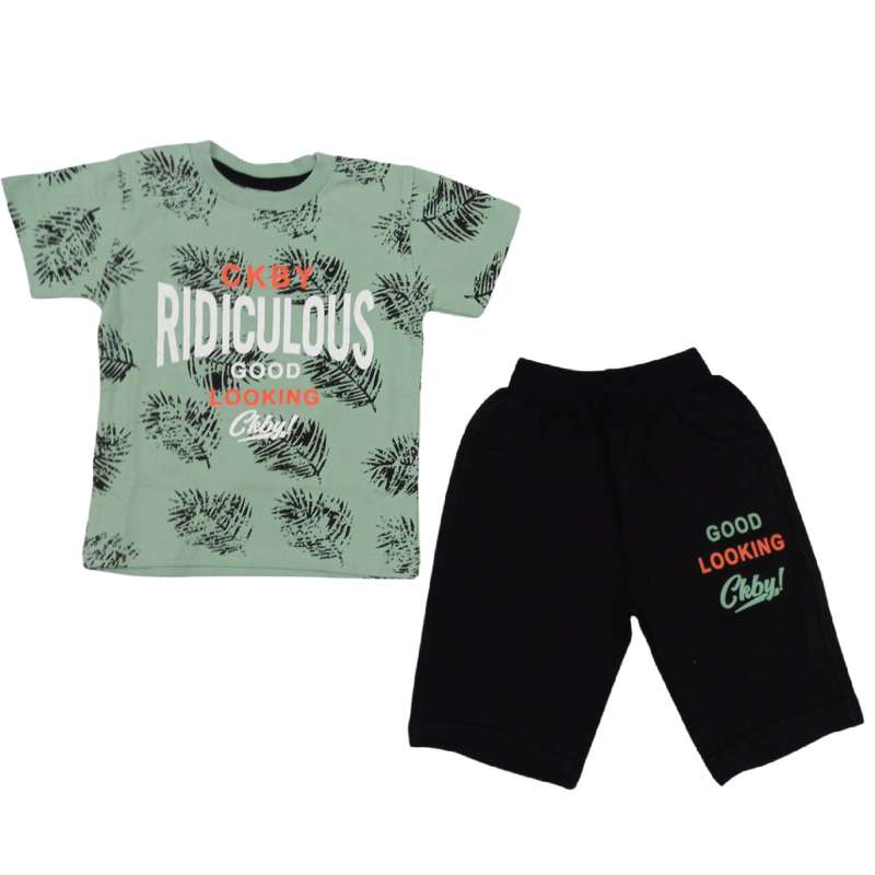 ست تی شرت و شلوارک پسرانه مدل هاواییp20