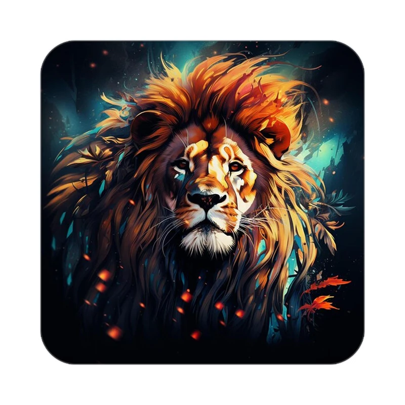 زیر لیوانی کاکتی طرح شیر مدل mp23589