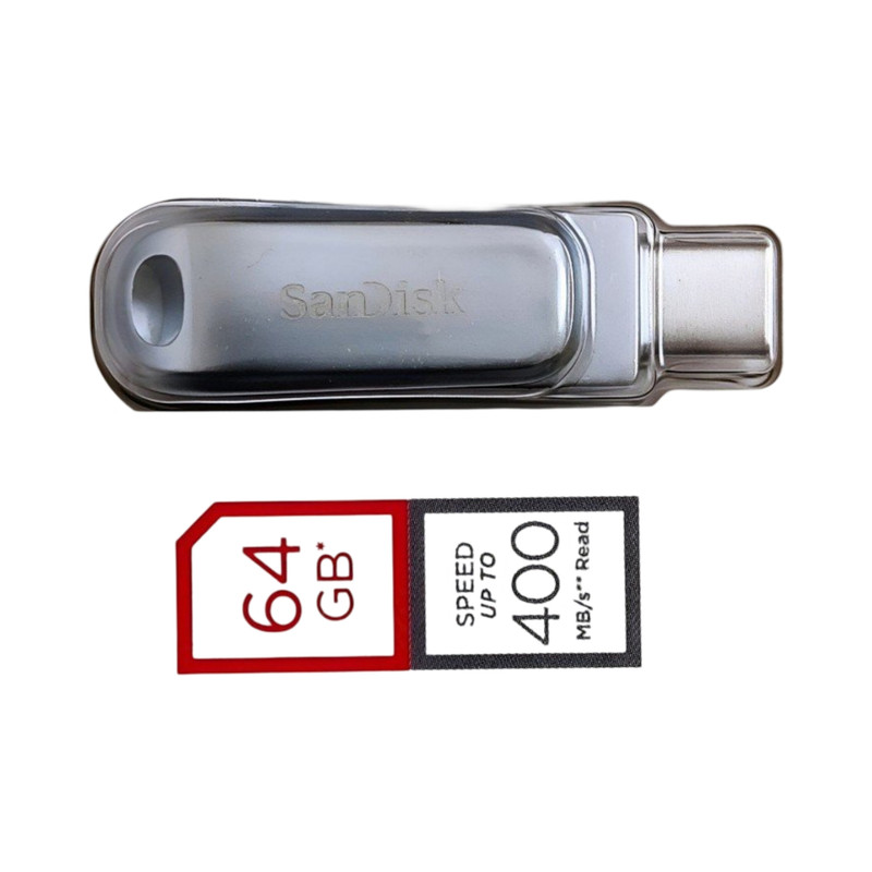 فلش مموری سن دیسک مدل Ultra Dual Drive Luxe ظرفیت 64 گیگابایت