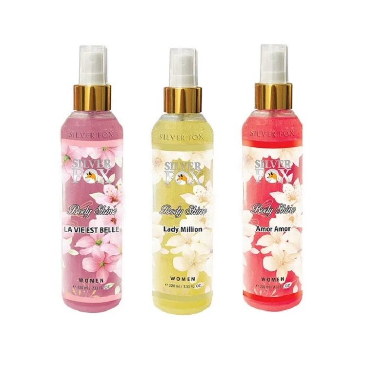 بادی اسپلش زنانه سیلور فاکس  مدل شاین S10  حجم 220 میلی لیتر مجموعه 3 عددی