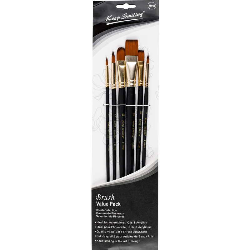 قلم مو کیپ اسمایلینگ مدل Mix مجموعه 6 عددی