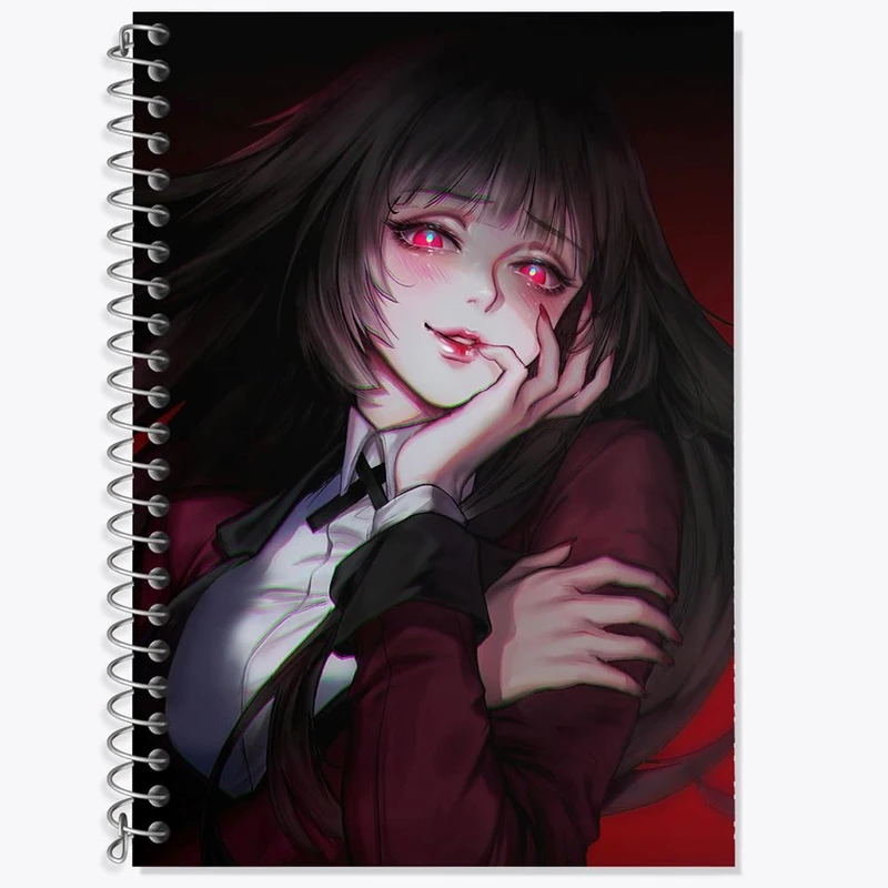 دفتر زبان 50 برگ خندالو مدل دو خط طرح یومکو انیمه دختر کد 12120