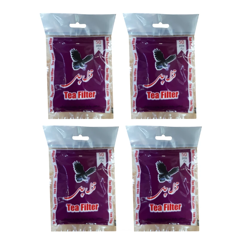فیلتر چای قزل چای مدل کاغذی 4 بسته 50 عددی