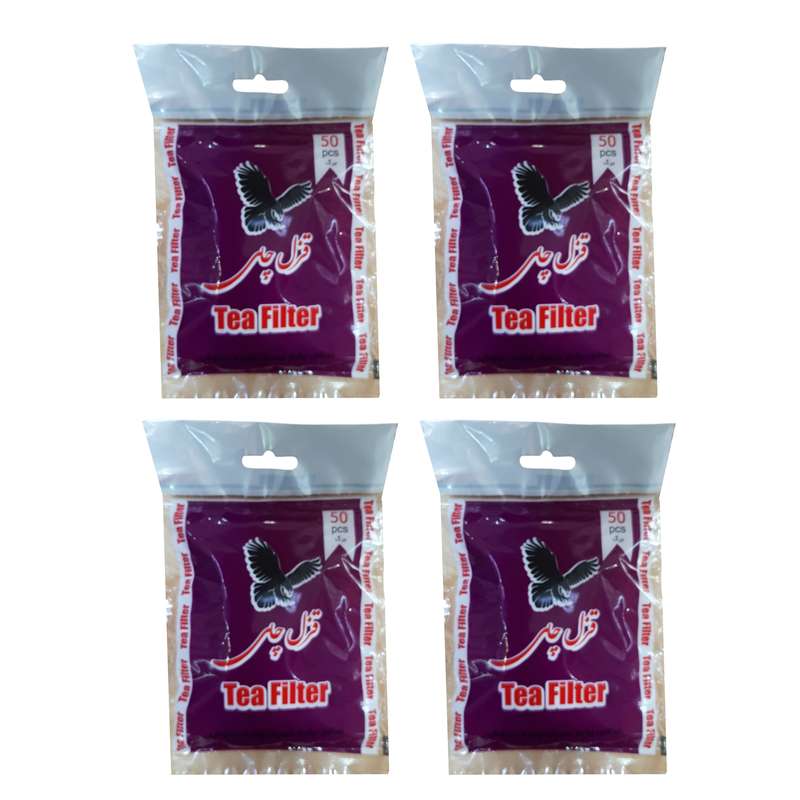 فیلتر چای قزل چای مدل کاغذی 4 بسته 50 عددی