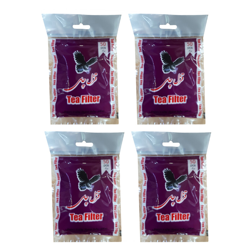 فیلتر چای قزل چای مدل کاغذی 4 بسته 50 عددی