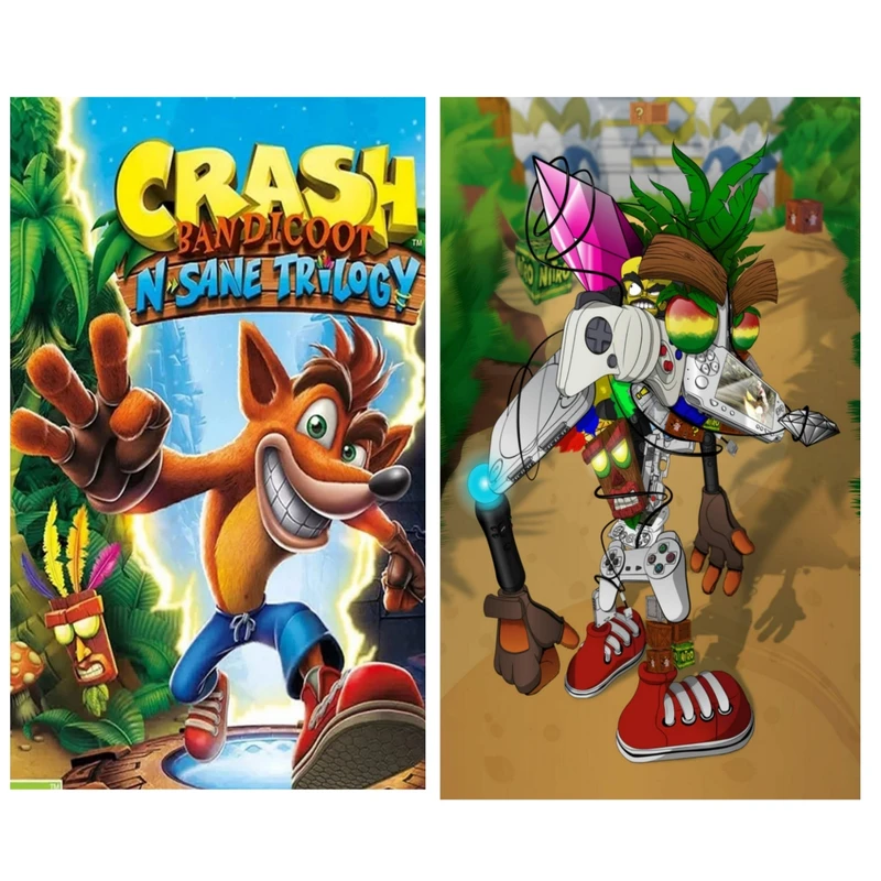 برچسب کنسول بازی پلی استیشن ۵ فت استاندارد مدل ضد خش و ضد آب طرح کراش بسته ۲ عددی