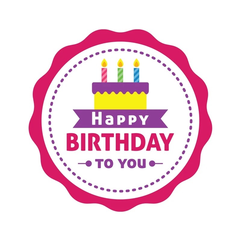 برچسب لپ تاپ پویا مارکت طرح تولدت مبارک کد 1566