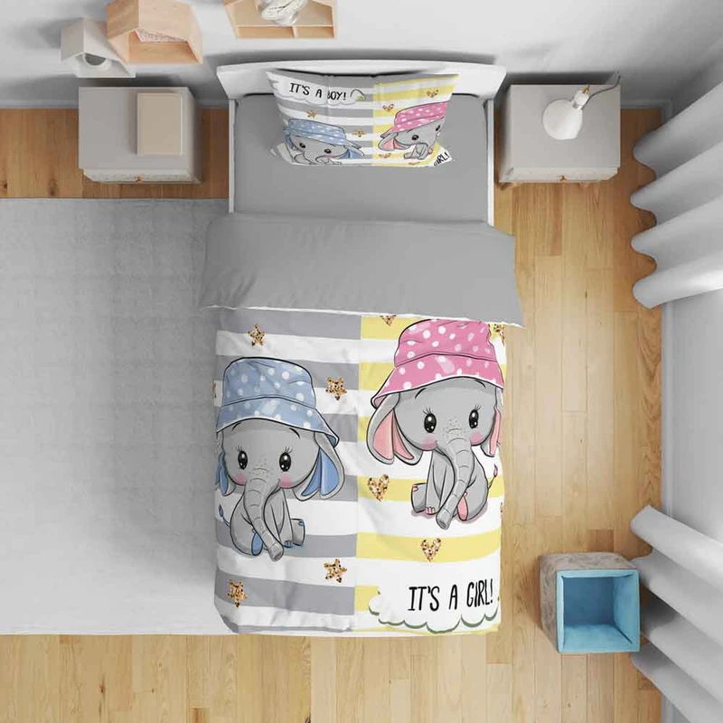 سرویس روتختی نوپه هوم مدل فیل ها T6057 تک نفره 5 تکه